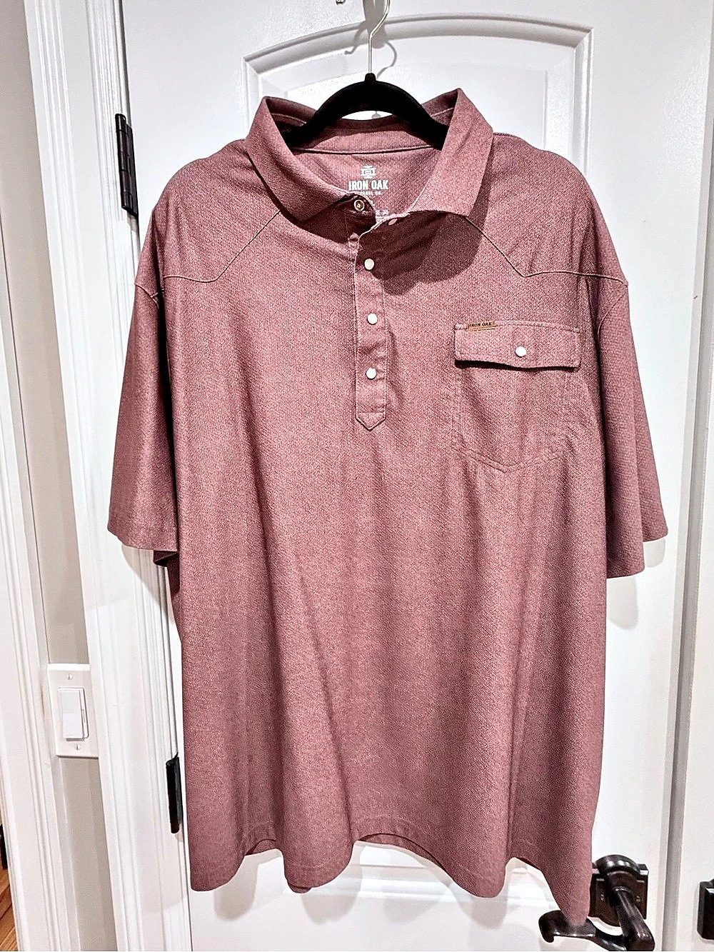 Iron Oak Men's Polo Shirt in Pink Size XXL Like New